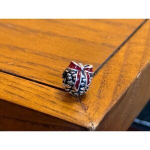 Authentic Pandora Pinecone Charm Red Enamel Sterling Silver P-242